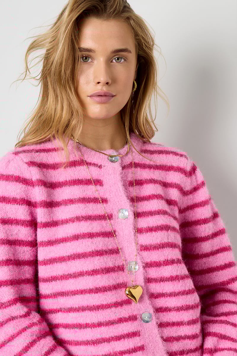 Roestvrijstalen lange kettingen met hart, casual, dagelijks, eenvoudig, serie, damessieraden