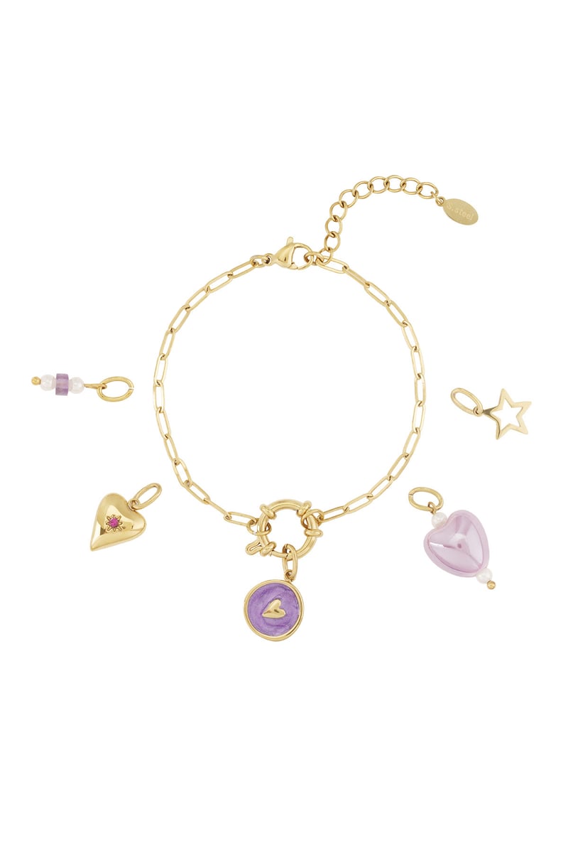 Purple Heart DIY-armband