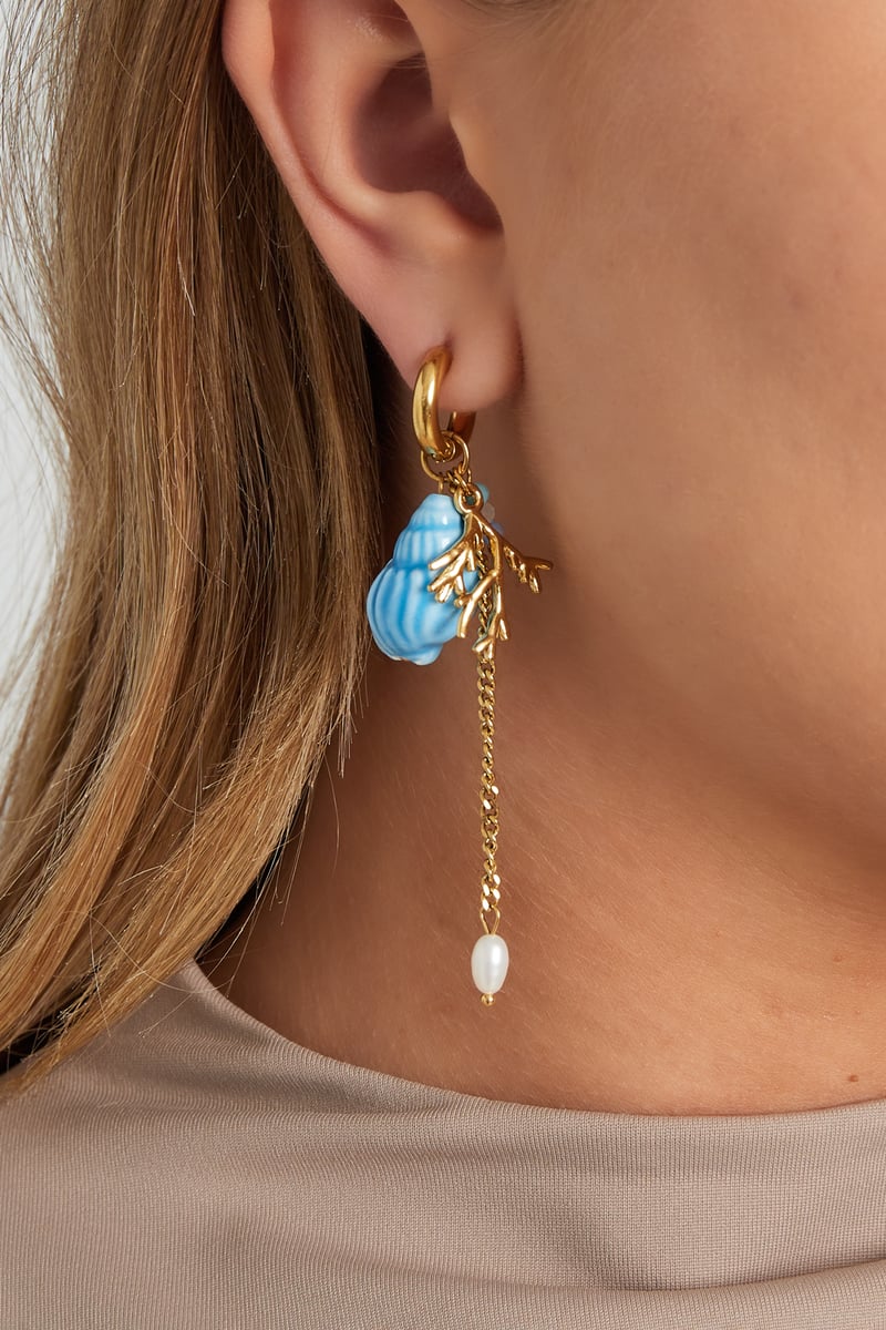 Koraal vibes oorbellen