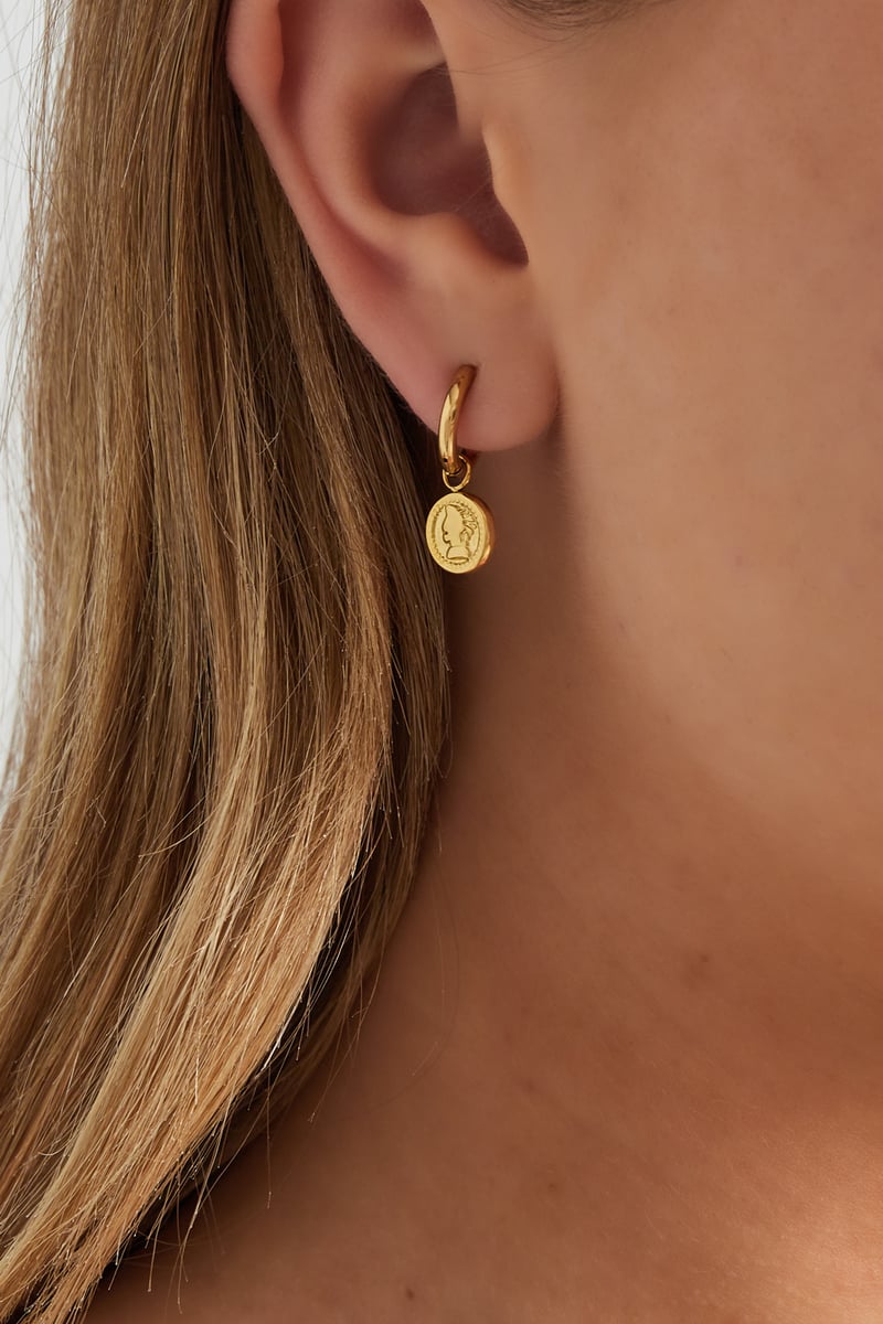 Muse munten oorbellen