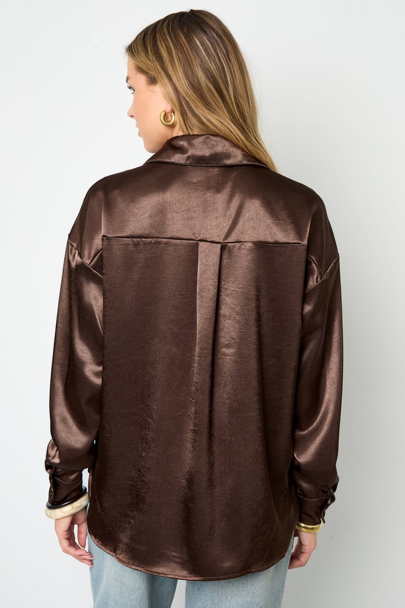 Blouse met zijden look