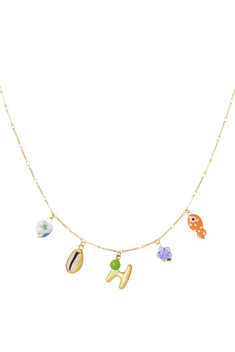 Happy Initials ketting met bedels