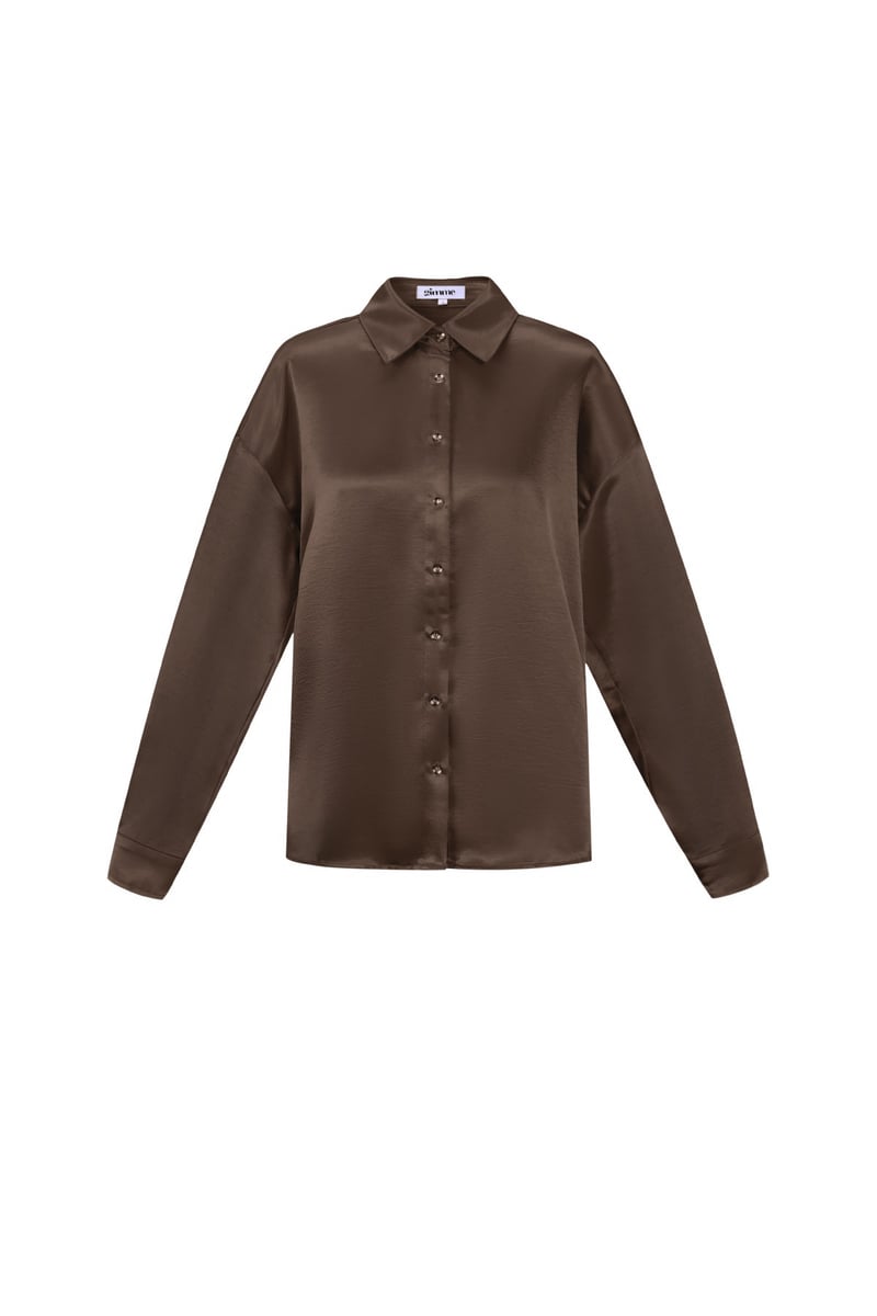 Blouse met zijden look