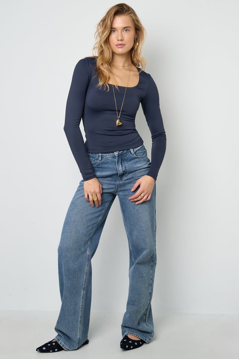 Nylon Lange mouwen tops Effen kleur Basic All Fit Kleding