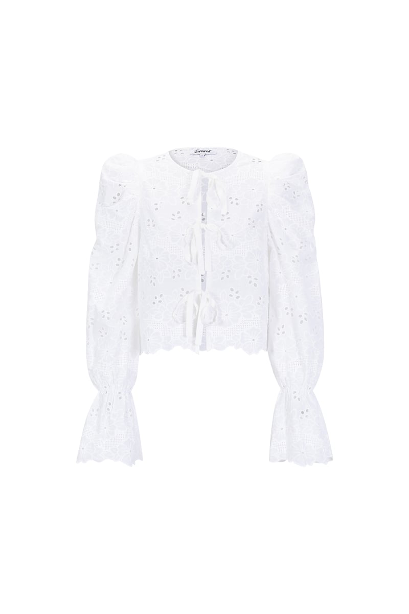 Crochet top met strikken