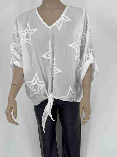 knoop V hals shirt