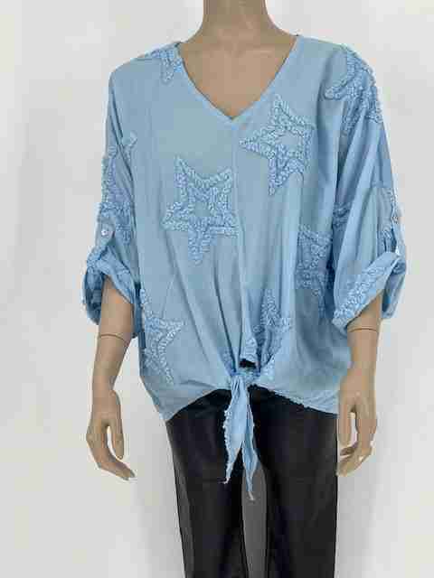 knoop V hals shirt