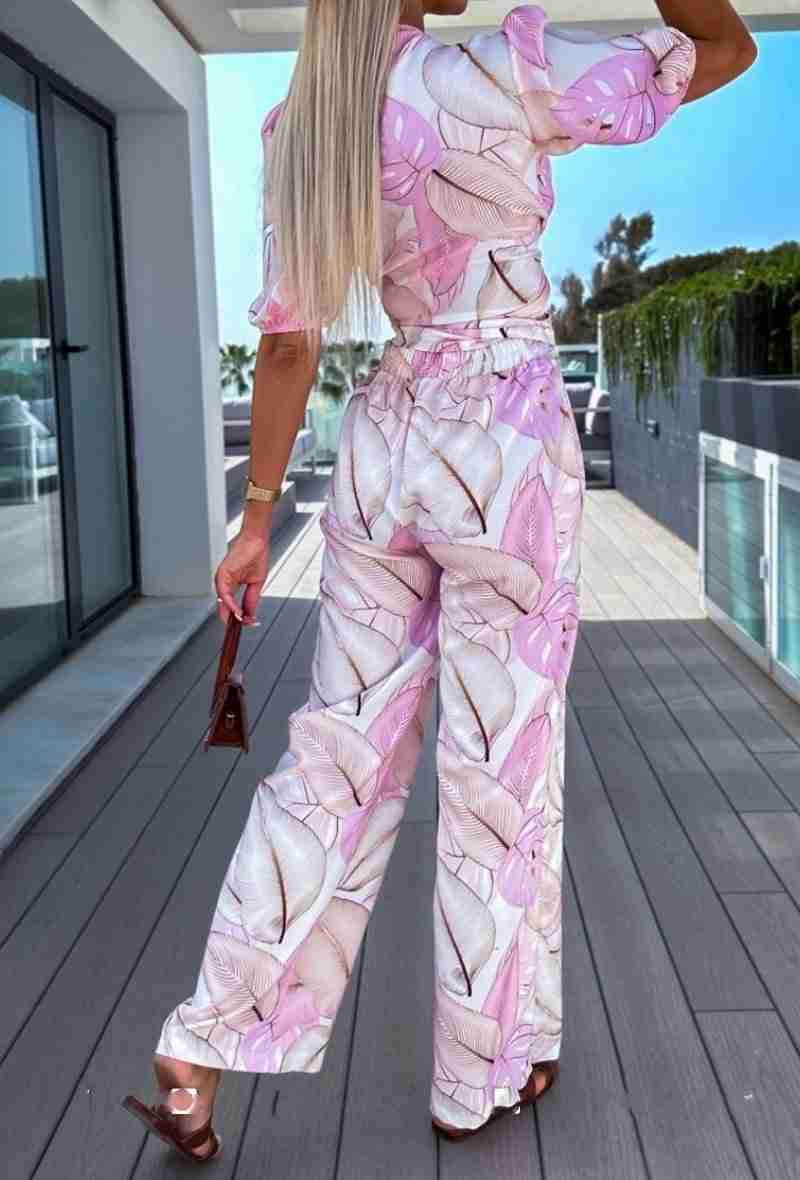 Set Broek met Knoop Top