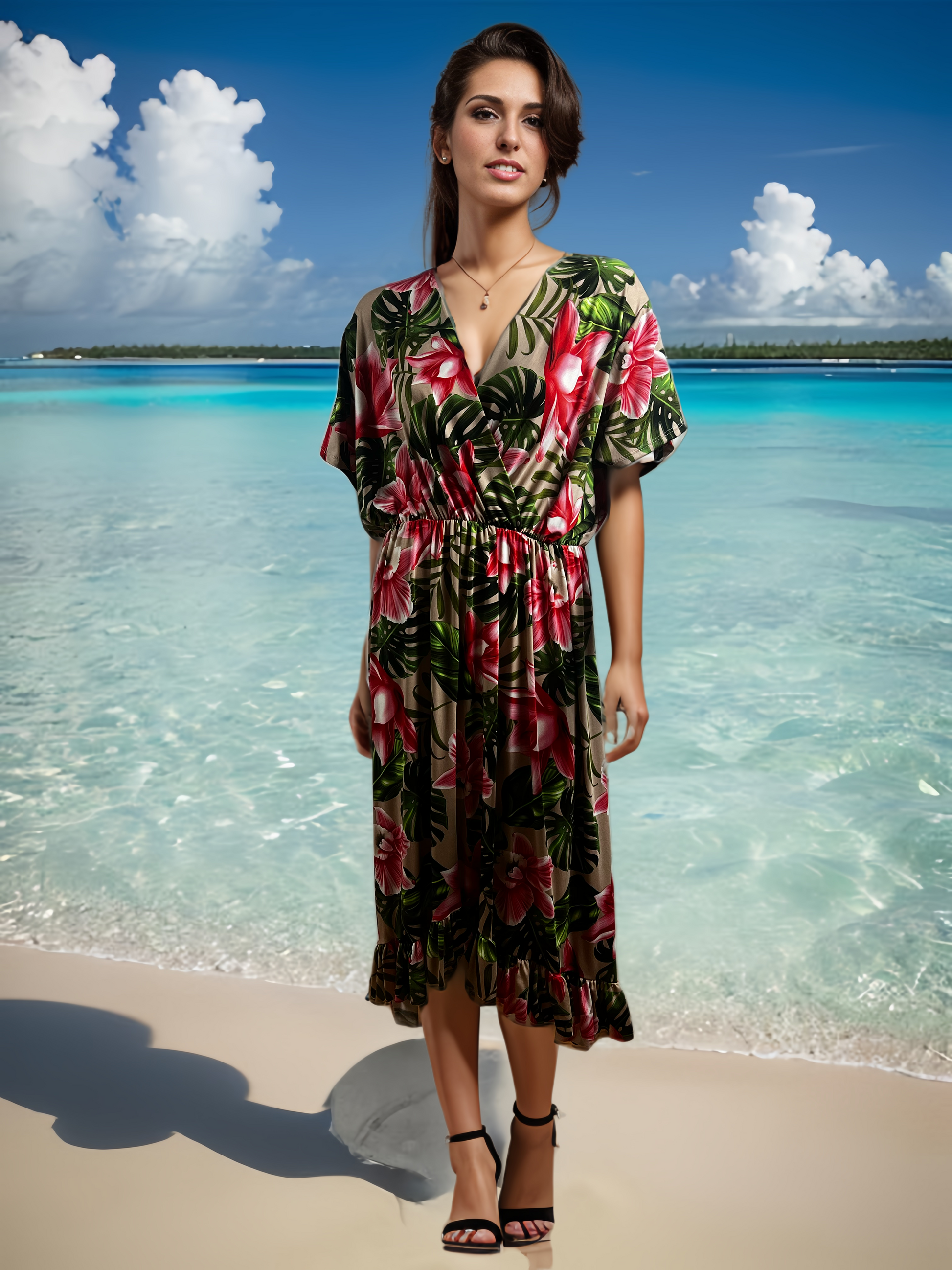 Jurk met Bloem Print