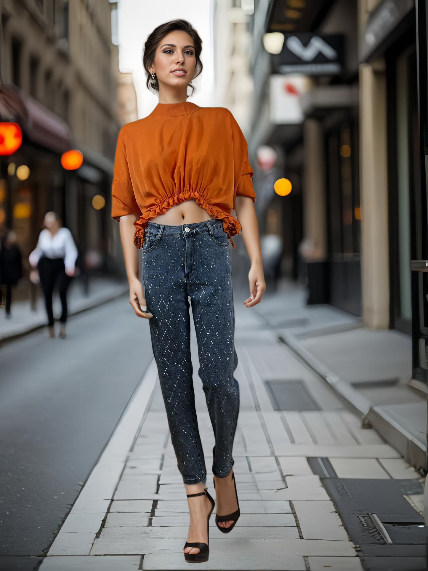 Vurig Oranje Crop Top