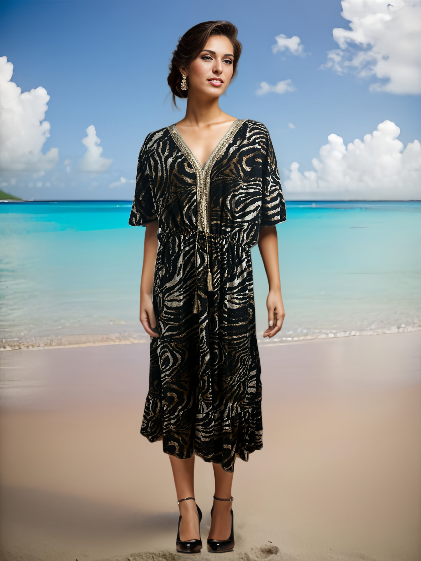 Ibiza jurk dierenprint