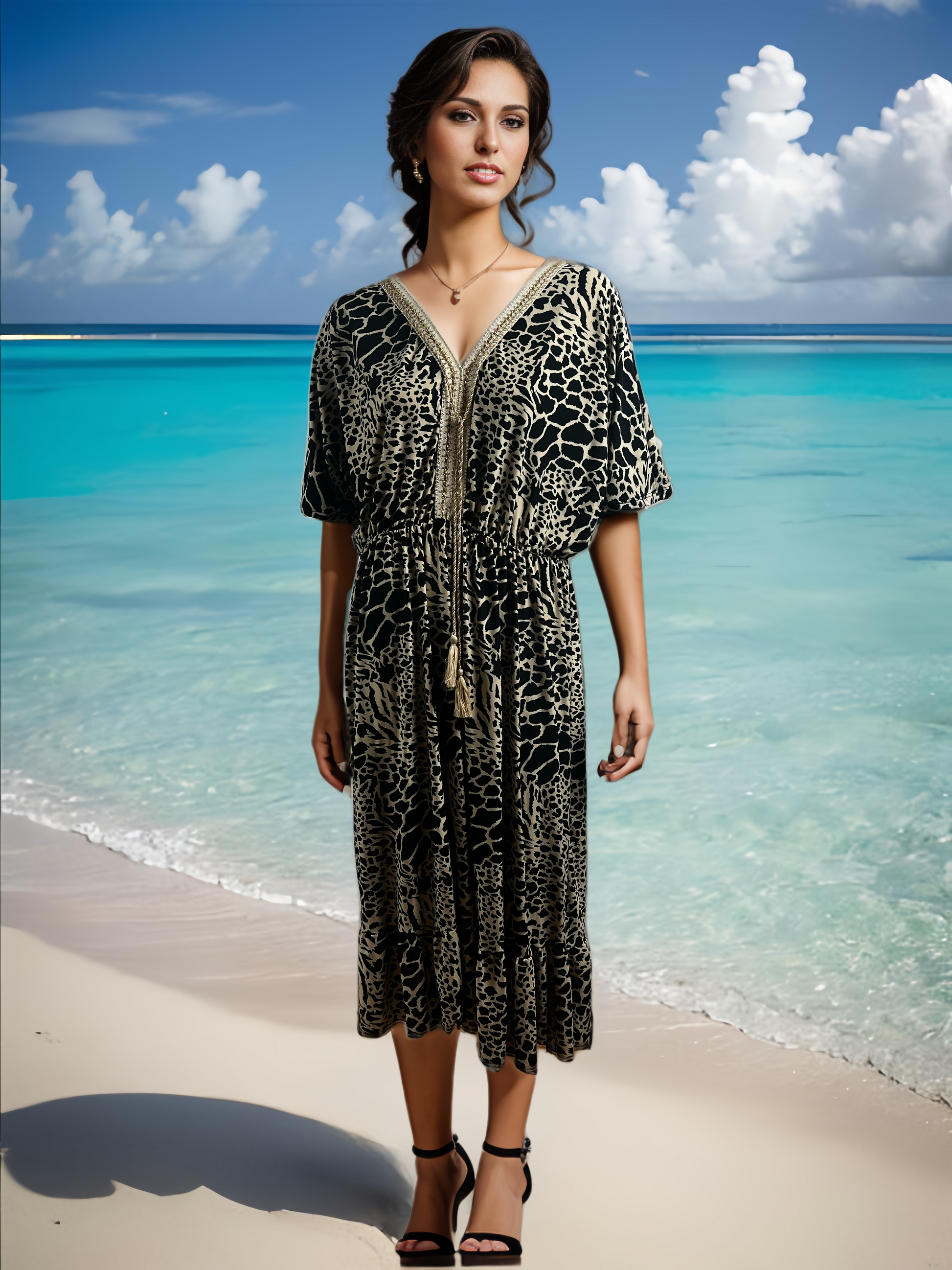 Ibiza jurk dierenprint